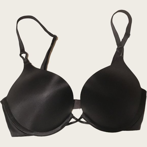 Very Sexy Bombshell Add-2-Cups Push-Up Bra Victoria's Secret Size 32C Black - Picture 1 of 2